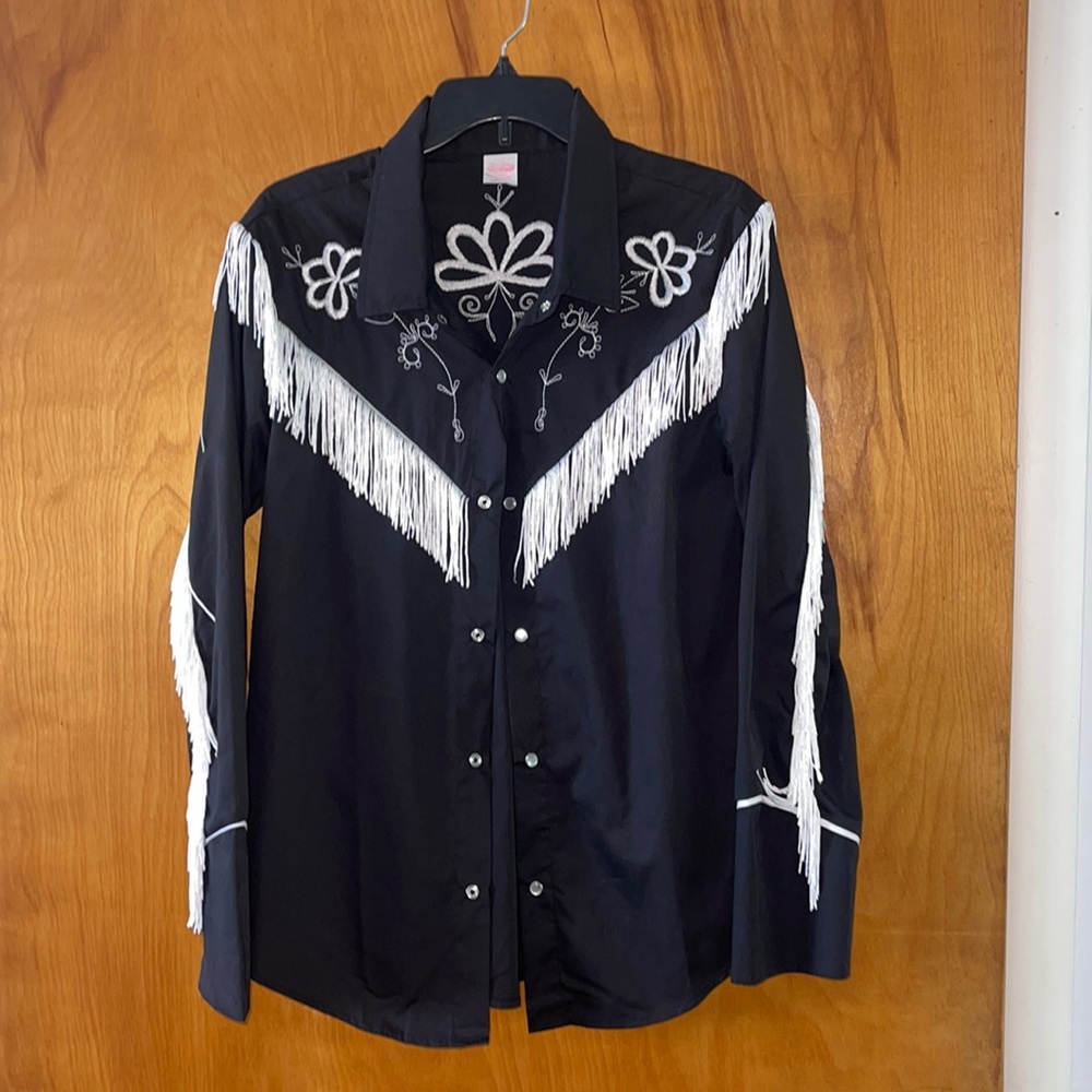 Western Ken Costume The Barbie Movie Fringe Shirt Size S